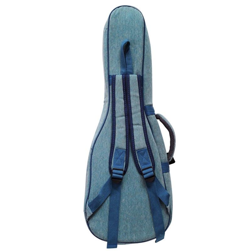 MUSIC FIRST Original Design 15mm Thick Vintage Style Jeans Cloth/Denim Guitalele case, Guitalele Bag, Soft Guitar Case. Guitalele Backpack! (30~31 inch) PLS CHECK PHOTO No.2 AND MEASURE YOUR GUITAR! - Image 4